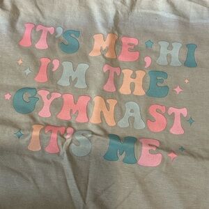 Colorful Graphic Tee Gymnast